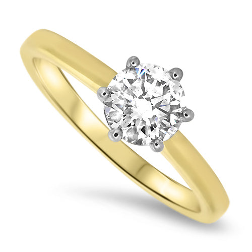 0.90ct Diamond Engagement Ring in 18ct Yellow Gold