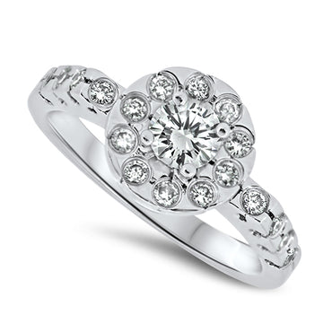 0.45ct Diamond Cluster Ring in 18ct White Gold