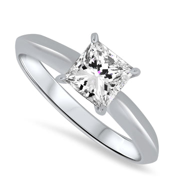 1.00ct Diamond Solitaire Ring in 18k White Gold