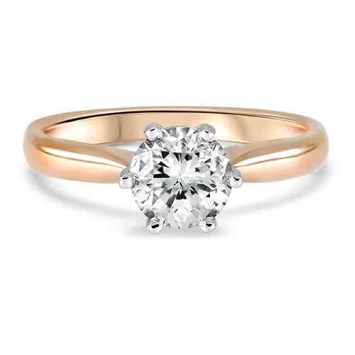 1.05ct Diamond Solitaire in Rose Gold F SI2 | London Loans