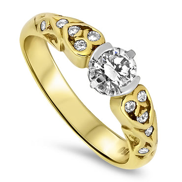 0.47ct Diamond Handmade Ring in 18ct Yellow Gold