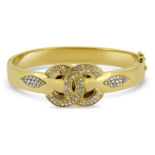 1.36ct Diamond Bangle in 9ct Yellow Gold