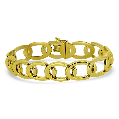 18ct Yellow Gold Unique Oval Link Bracelet