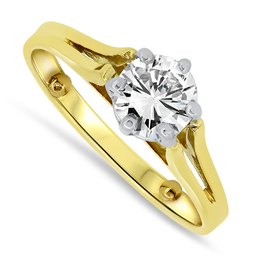 0.75ct Diamond Solitaire Ring Set in 18ct Yellow Gold