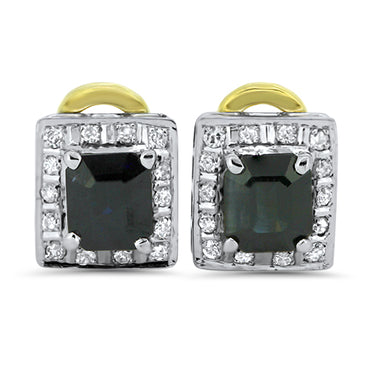 3.17ct Sapphire & Diamond Earrings | London Loans