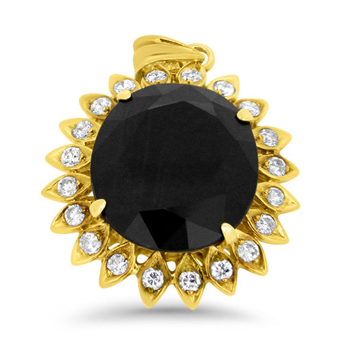 Natural Sapphire 15.00ct & Diamond Pendant