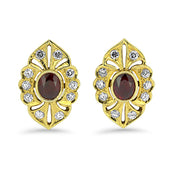 1.75ct Natural Ruby and Diamond Earrings | London Loans