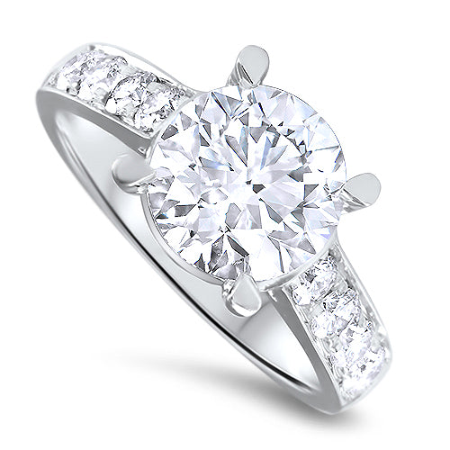 2.41ct Diamond Engagement Ring D Colour VVS1 Clarity in 18ct White Gold | London Loans