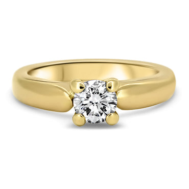 0.50ct Diamond Solitaire Engagement Handmade Ring in 18k Rose Gold | London Loans