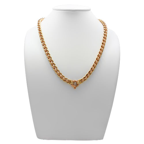 9ct Two Tone Roller Link Necklace
