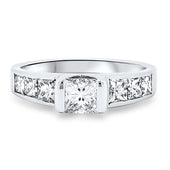 1.47ct Princess Cut Diamond Engagement Style Ring in 18ct Gold with a GIA certified E VS1 Diamond