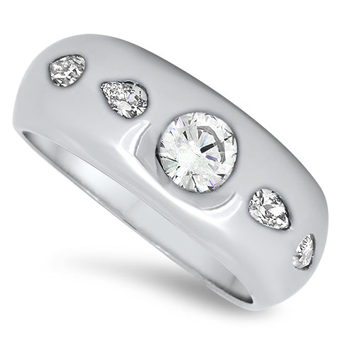 0.90ct Diamond Cluster Ring set in 14k White Gold