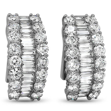 7.00ct Diamond Cluster Earrings in 18k White Gold with G VS Diamonds | London Loans