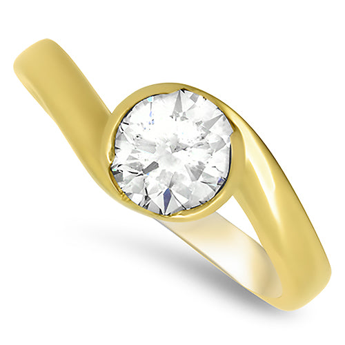 1.07ct Diamond Engagement Style Handmade Ring in 18k Yellow Gold G VS2 Diamond | London Loans