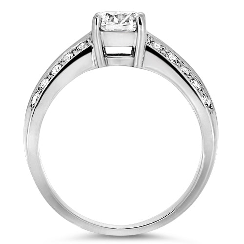 1.40ct Diamond Engagement Handmade Ring with F VS1 Center Diamond