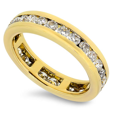 Diamond Full Eternity Style Handmade Ring with F/G VS Diamonds
