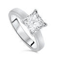 2.01ct Princess Cut Diamond Engagement Ring in 18ct White Gold F SI1 | London Loans