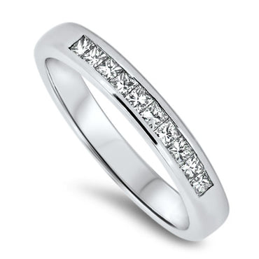 0.30ct Platinum Princess Cut Eternity Diamond Ring