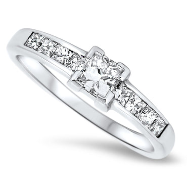 0.70ct Diamond Engagement Style Ring in 18ct White Gold | London Loans